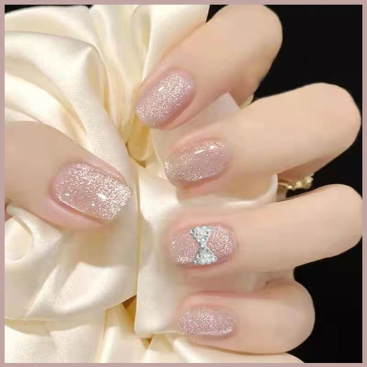 Wearing Short Cat Eye Spar Heavy Industry Butterfly Manicure Piece Removable Fake Nail Finished Product