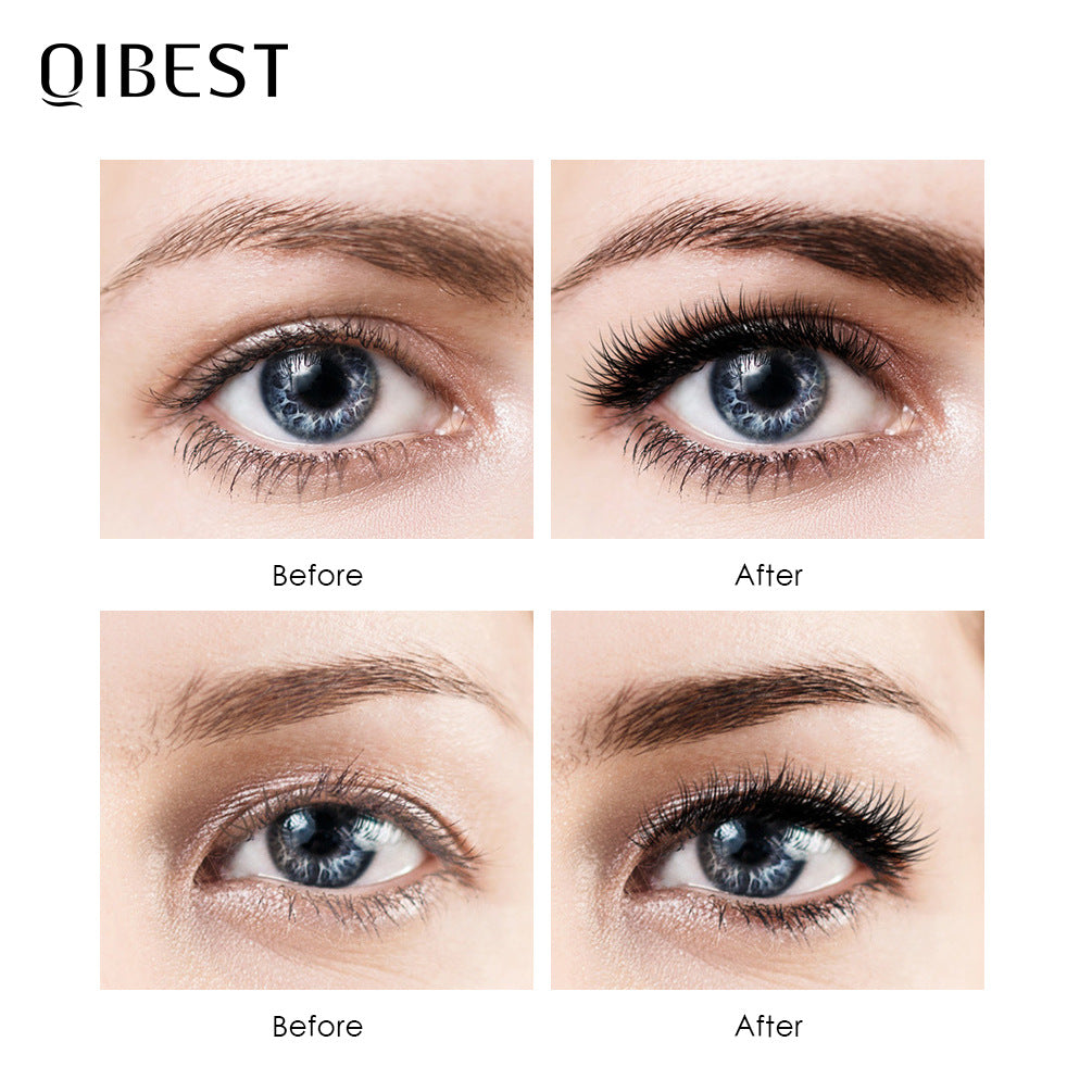 QIBEST Charm Curling Mascara Waterproof And Not Smudged 4D Mascara For Long Eyes