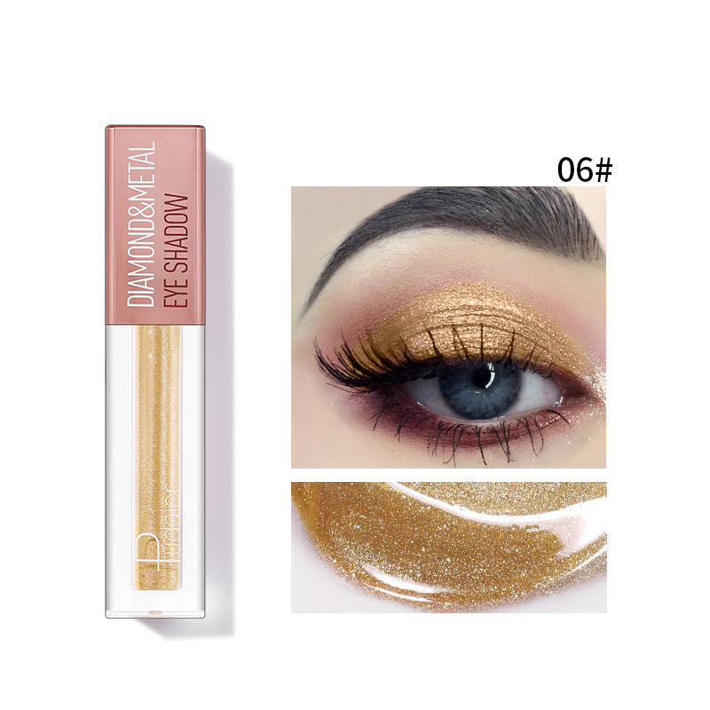 Pudaier Star Diamond Yaojin Liquid Eye Shadow Lying Silkworm Brightens Polarized Mermaid Ji Metal Eye Shadow Liquid