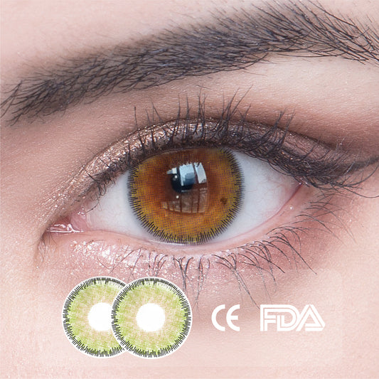 1Pcs FDA Certificate Eyes Beautiful Pupil Colorful Girl Cosplay Contact Lenses Green(0-600Â°)