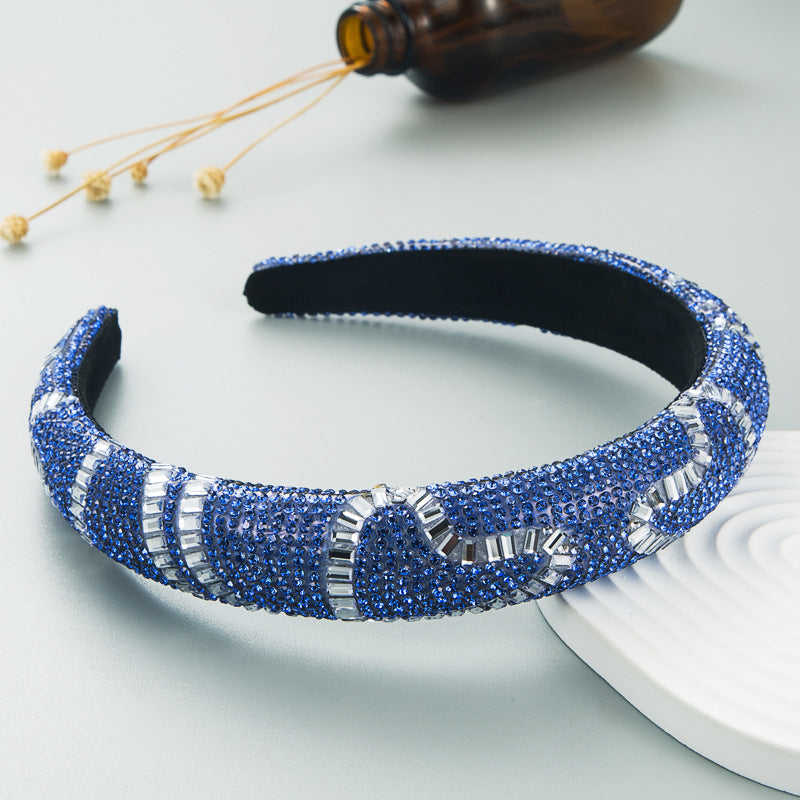 Hair Hoop Fashion New Design Shiny Gypsophila Thin Sponge Headband Korean High-End High-Skull Top Hair Accessories