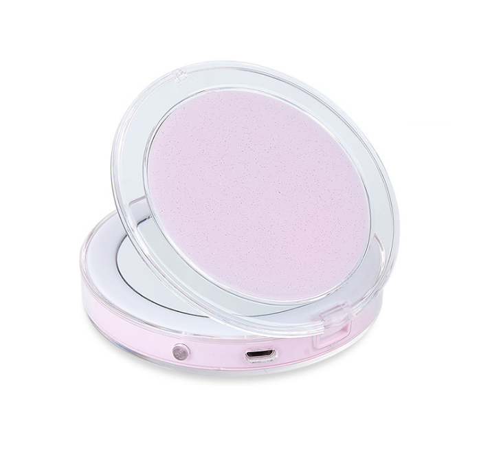 10 Lights LED Mini Makeup Mirror 1X 3X Magnify Hand Held Fold Small Portable Micro USB Connect Cable Built-in Battery Chargeable