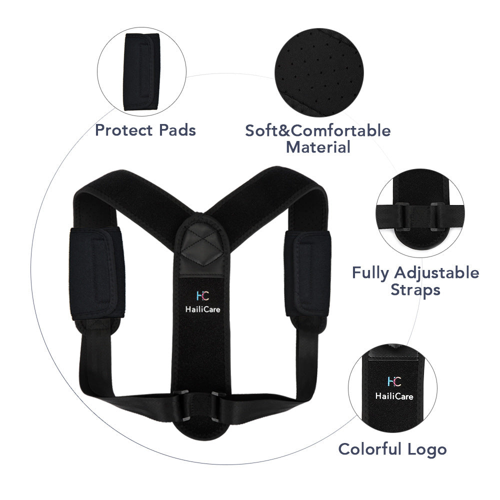 Humpback Correction Belt HailiCare Adjustment Sitting Position Men And Women Wear Invisible Breathable Back Orthopedic Belt