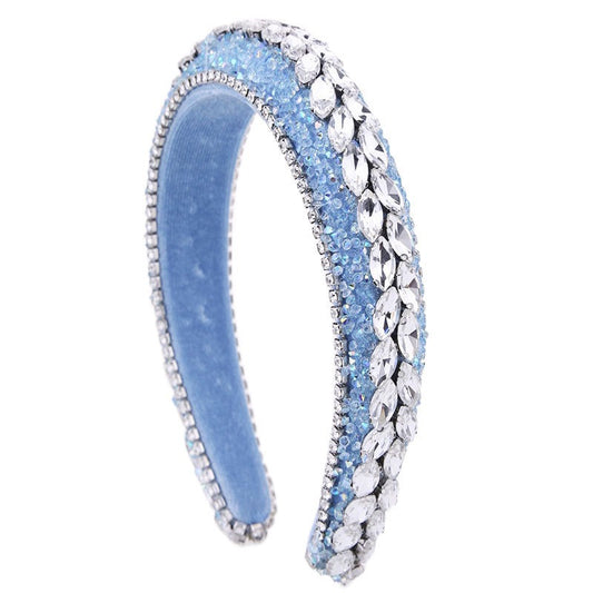 Colored diamond sponge Baroque vintage headband