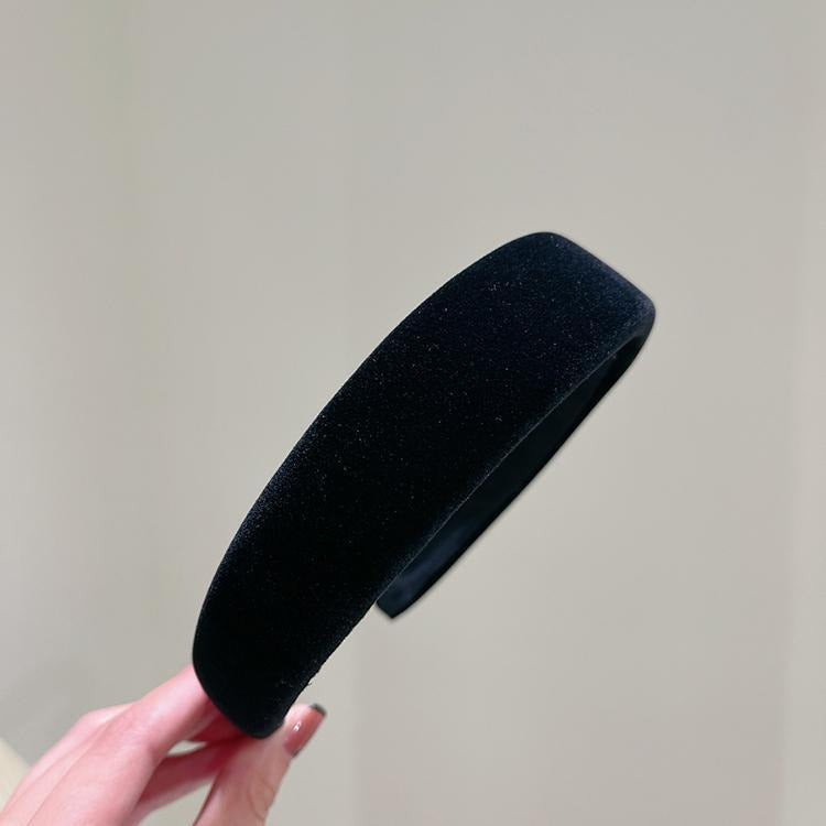 Velvet sponge wide edge headband