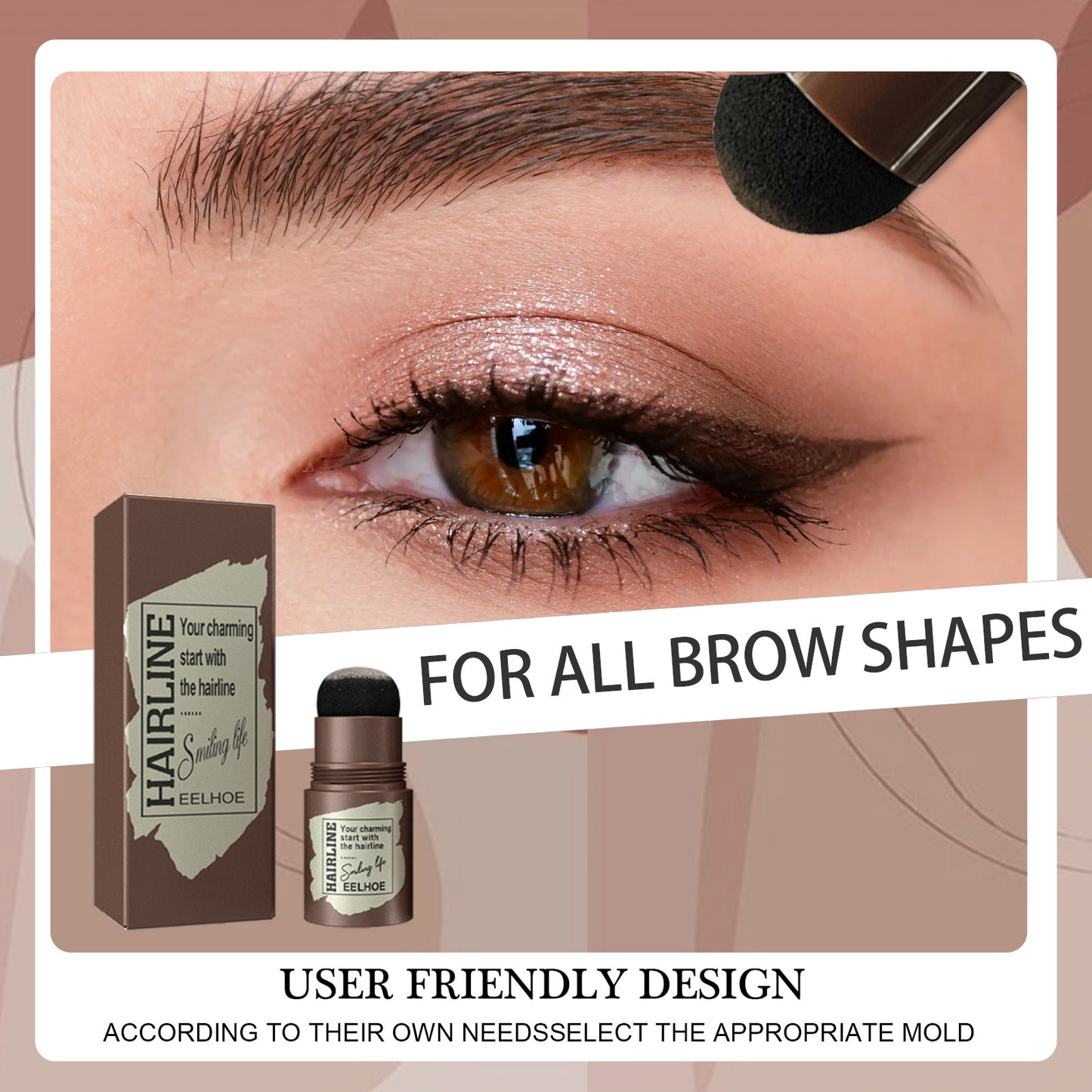 One Step Brow Stamp Shaping Kit Hairline Eyebrow Print Eyebrow Patch Repair Hairline Eyebrow Print