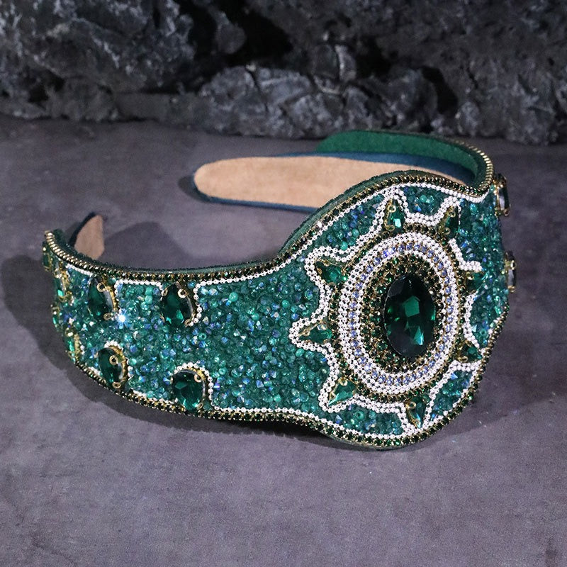 Baroque Palace Style Heavy Industries Full Diamond Hair Hoops Female