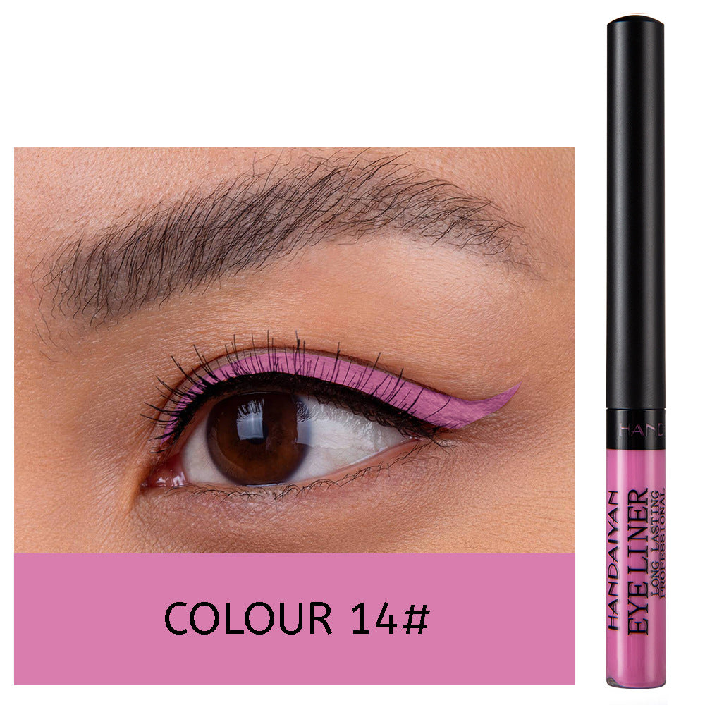 HANDAIYAN 12 Color Matte Color Liquid Eyeliner Long Lasting Non-Smudge Liquid Eye Shadow