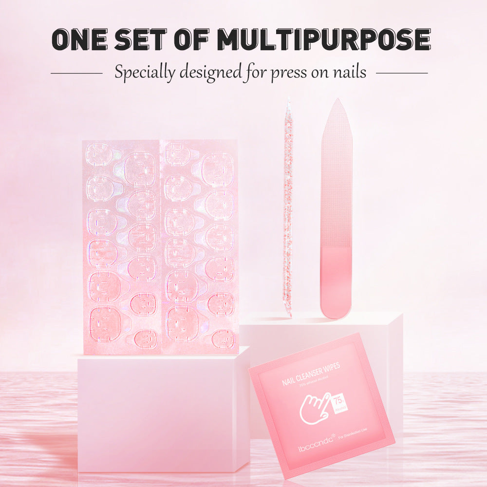 ibcccndc New Wearable Nail Manicure Kit Nail File Jelly Glue Easy To Operate Wearable Nail