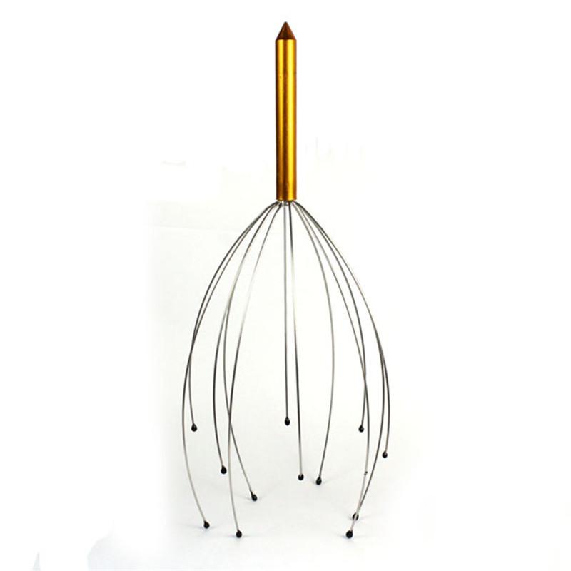 1pc Head Massage Hair Held Scalp Neck Octopus Equipment Stress Release Relax Red Relaxation vibrador massageador