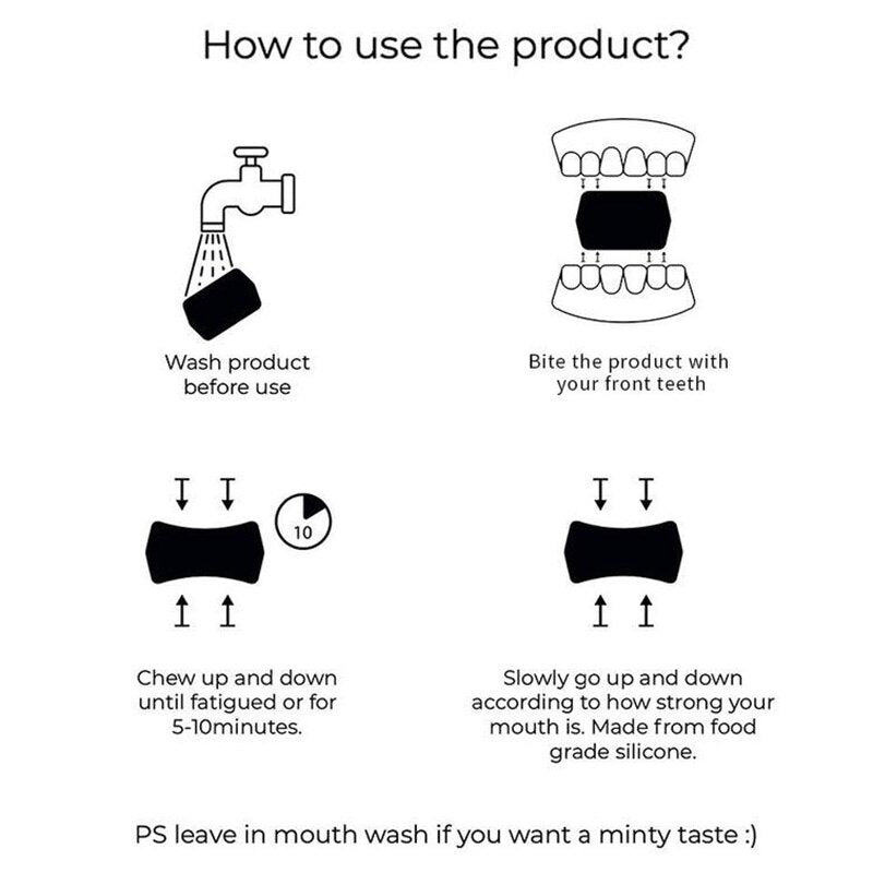 Face Masseter  jawline Jaw  Jawrsize  Muscle  men mouth Exerciser chew ball bite breaker training Fitness Face Masseter men jawl