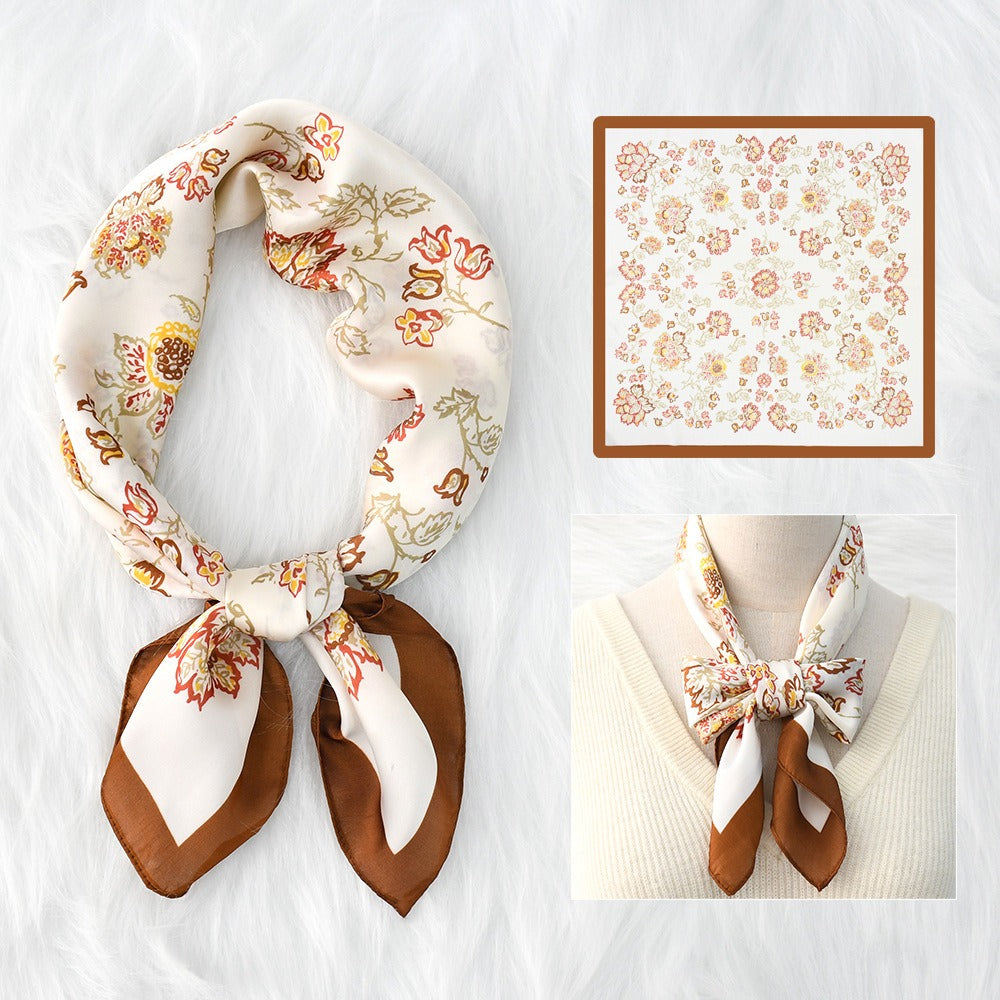 Silk Scarf Women's Sunscreen Beach Imitation Silk Versatile Silk Scarf Neckband