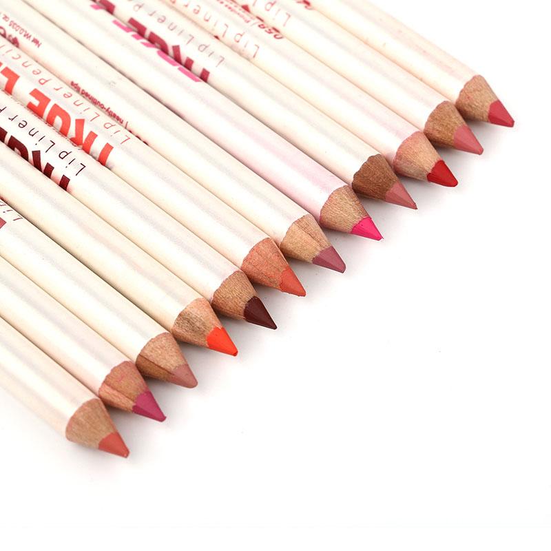 Menow Brand Makeup 12Colors/Set Waterproof Lip liner Pencil Women's Professional Long Lasting Cosmetic Tools P14002