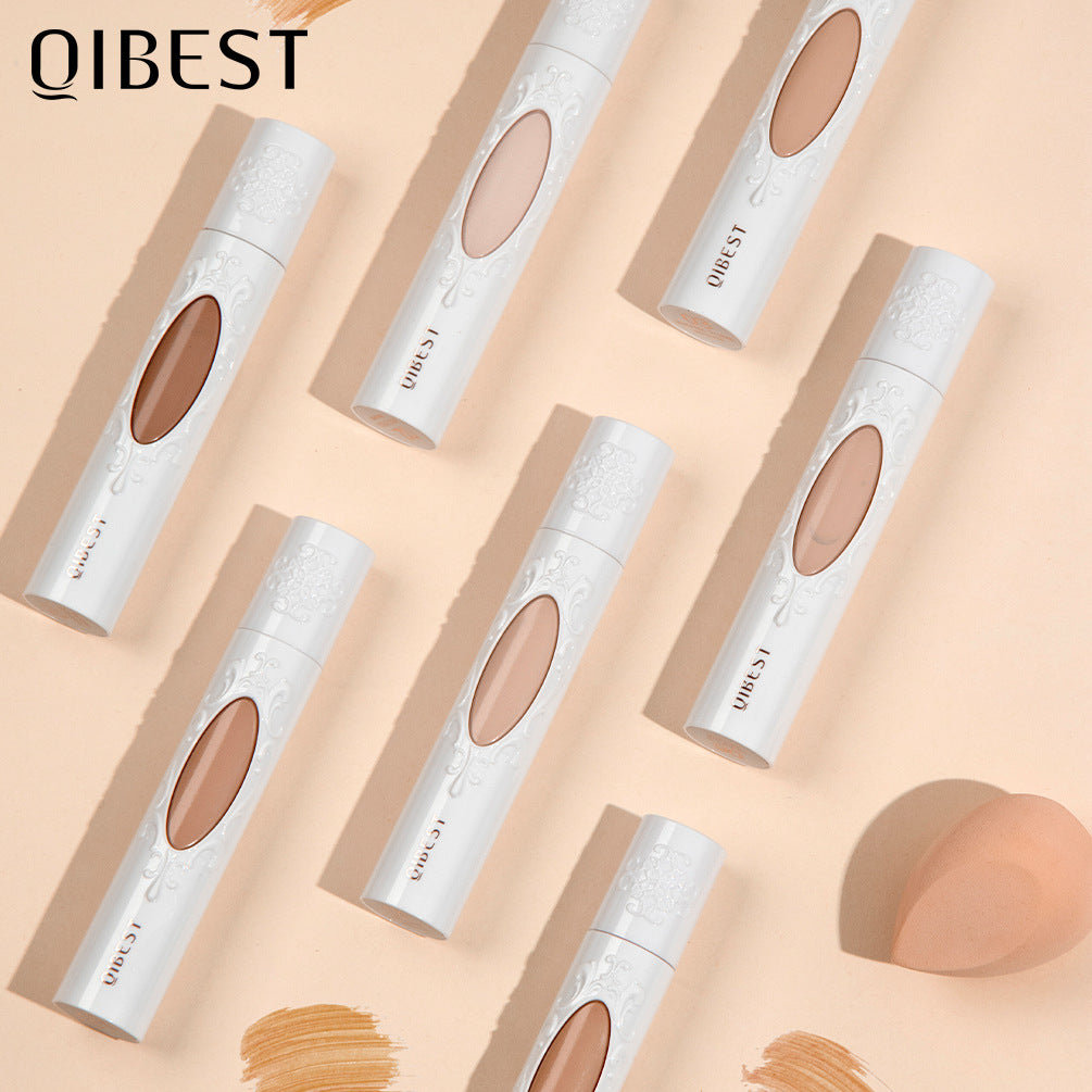 QIBEST Liquid Foundation Long-lasting Concealer Moisturizing Brightening Matte Natural Liquid Foundation Nude Makeup Conditioner