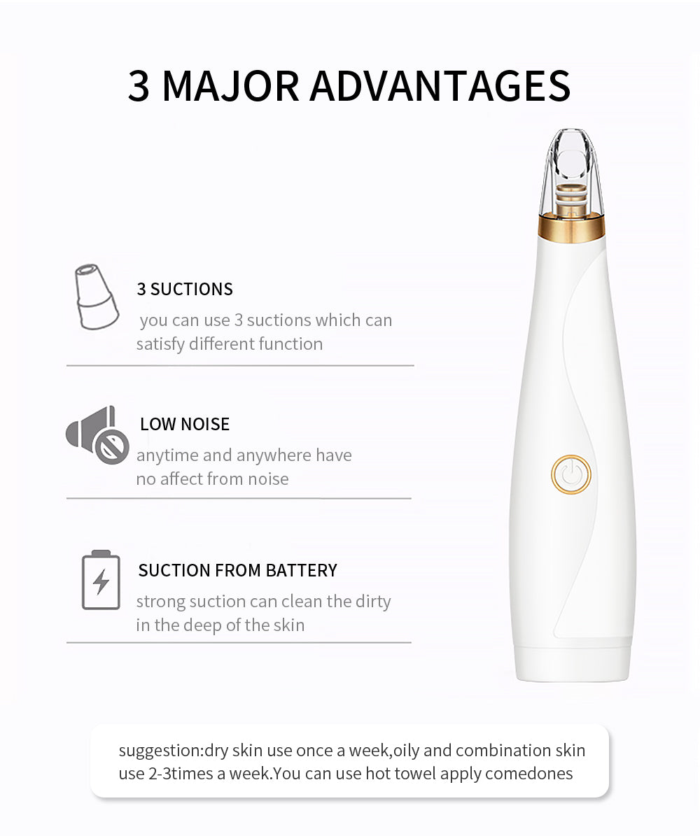 Blackhead Remover Face Deep Pore Cleaner Removal Vacuum Suction Facial SPA Diamond Beauty Care Tool Skin Care