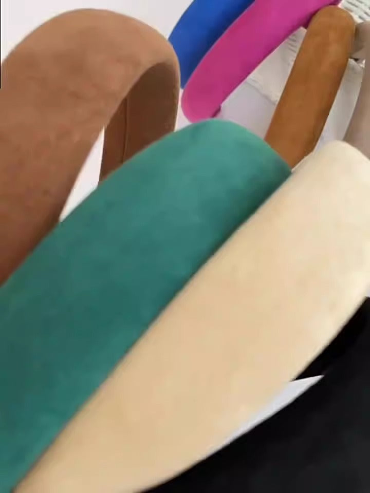 Candy colored velvet with wide edge sponge headband flocking