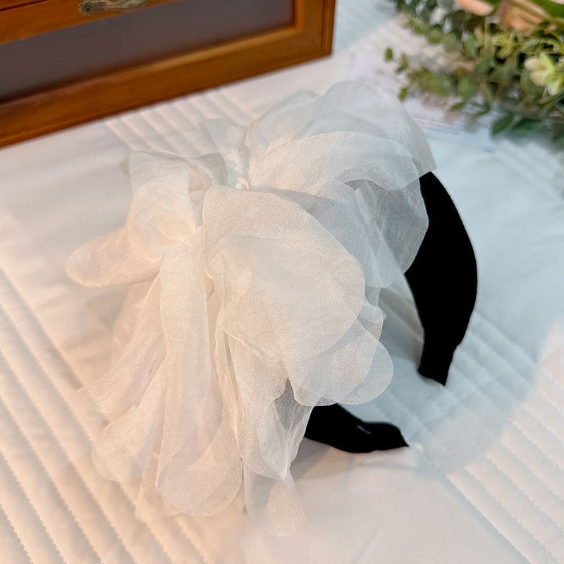 Fashion fabric oversized colorful flower fashion headband