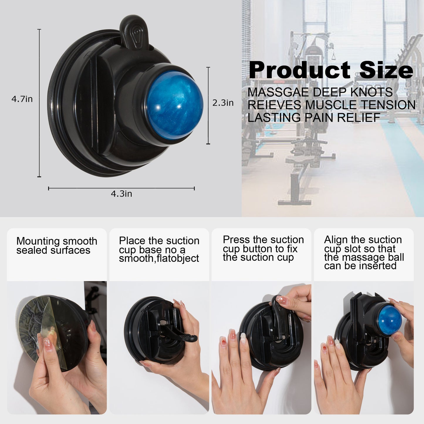 New Mountable Cold Massage Roller ball Products Portable Back Neck Cryo Ball Gym Fitness Cold ice massage Roller ball