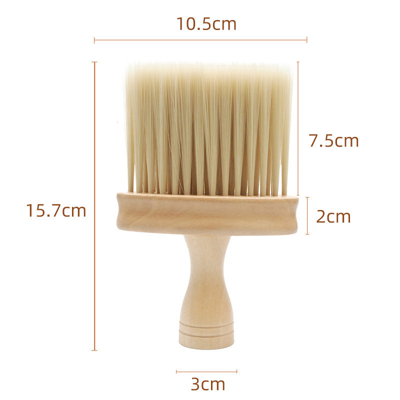 Broken Hair Sweeping Brush Bangs Brush Neck Sweeping Wooden Handle Large Imitation Mane Hairdressing Hairdressing Cleaning Brush