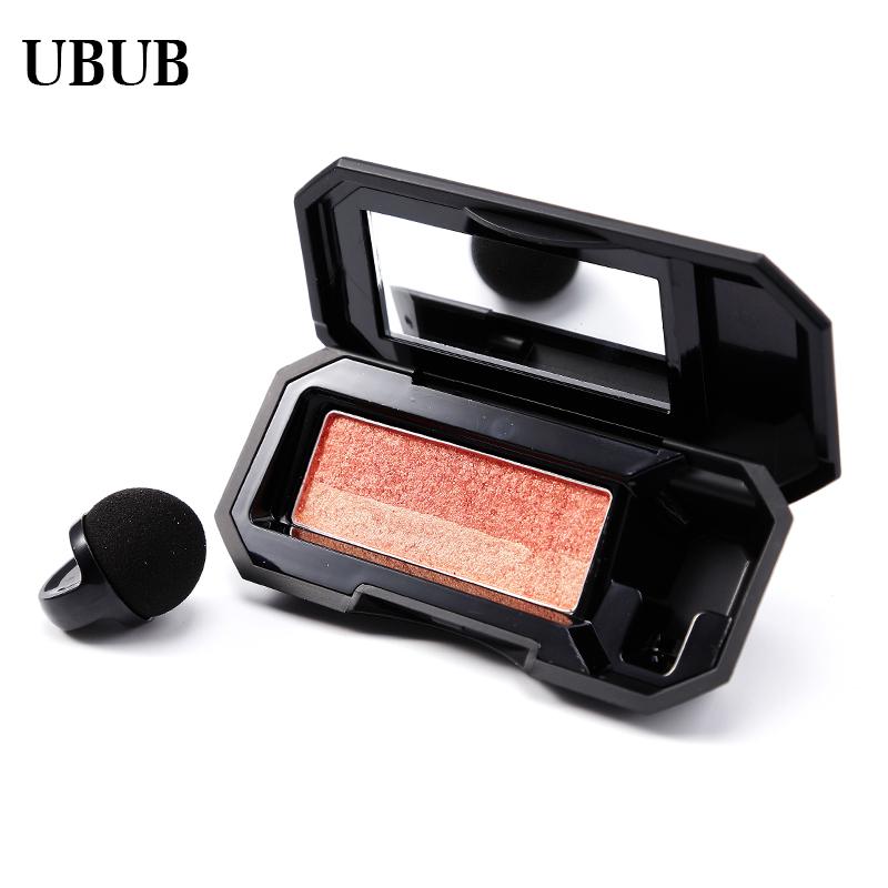 UBUB Professional Double Colors Shimmer Smoky Eyeshadow Shiny High Pigments Waterproof Long Lasting Nude Eye Shadow Palette
