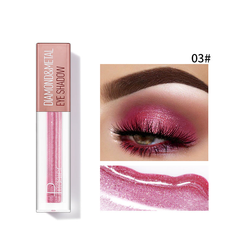 Pudaier Star Diamond Yaojin Liquid Eye Shadow Lying Silkworm Brightens Polarized Mermaid Ji Metal Eye Shadow Liquid