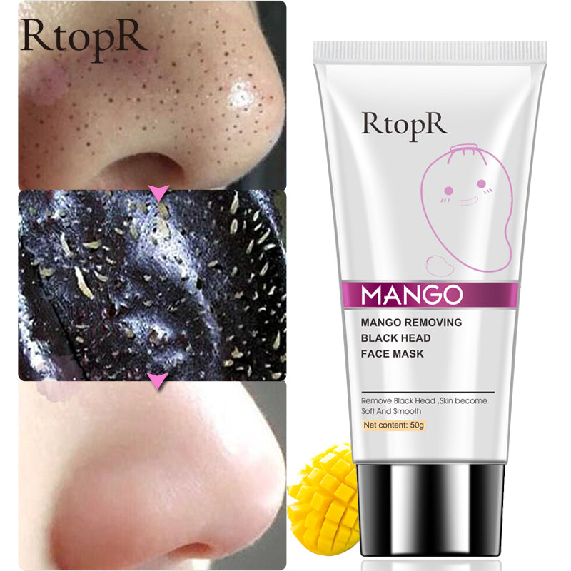 Mango Blackhead Remover Acne Treatment Nose Oil-control Mud Pore Strip Mask Whitening Cream Peel off Mask Nose Peel Skin Care