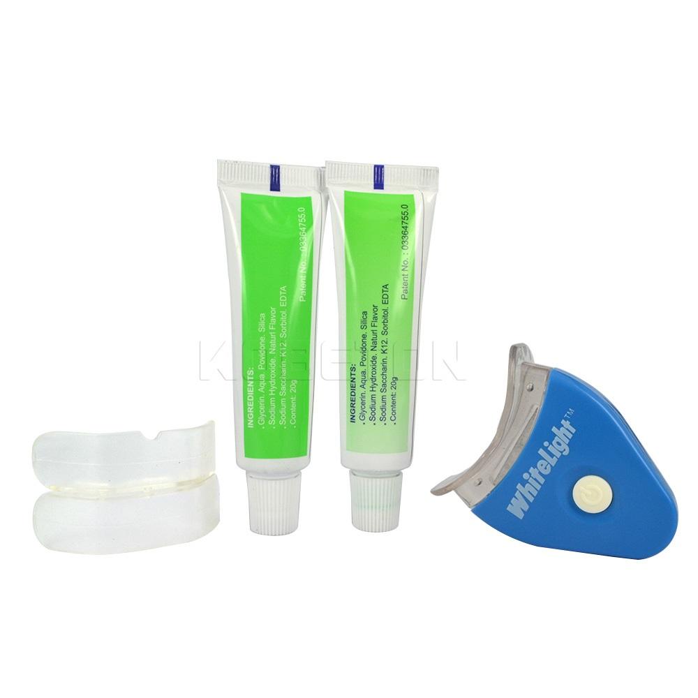 QIC Electric Dental Teeth Whiting Kit Including Battery Original White LED Light Tooth Whiten Toothpaste Gel Whitener Oral Care