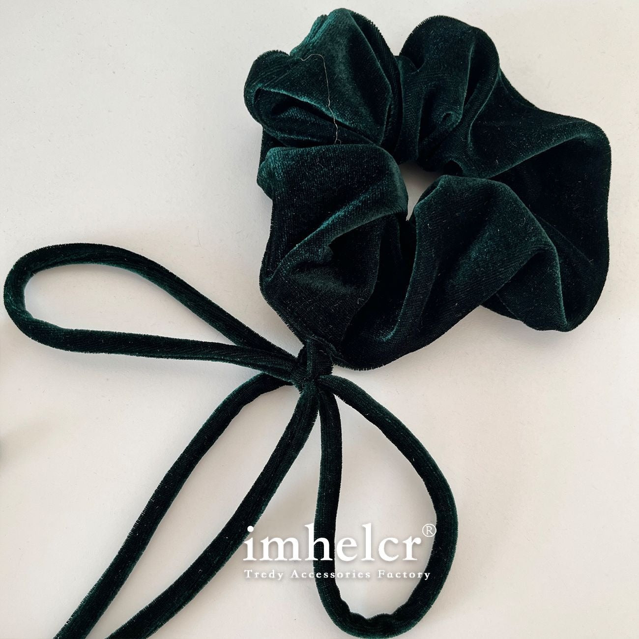 Vintage Velvet Long Ribbon Bow Large Intestine Hair Loop Head Rope Female