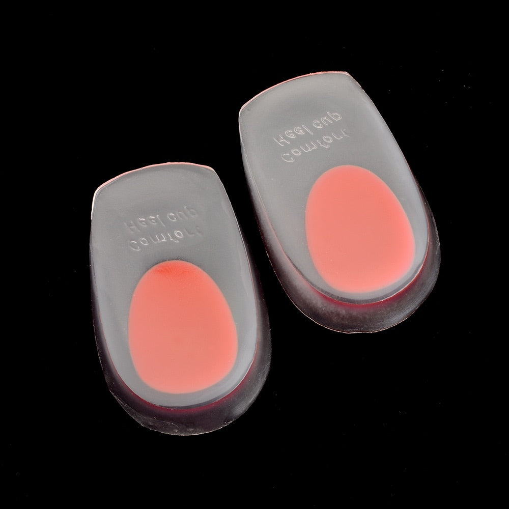 Gootrades 1 pair New style Gel Shoes Insoles Cushion Heel Cup Massage Pads Inserts Heel Care Silicone Good Shoe Inserts