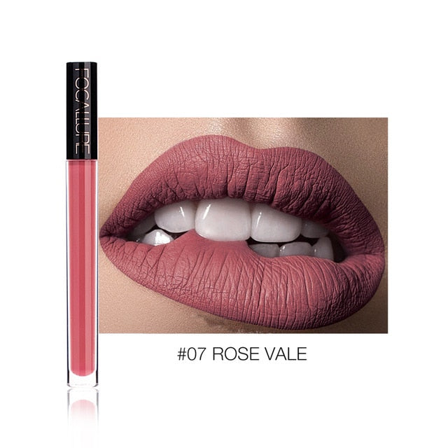 FOCALLURE Liquid Lipstick Makeup Matte Lip Tint Sexy Pigment Waterproof Batom Tint Nude Gloss Kiss-proof Lips Make up