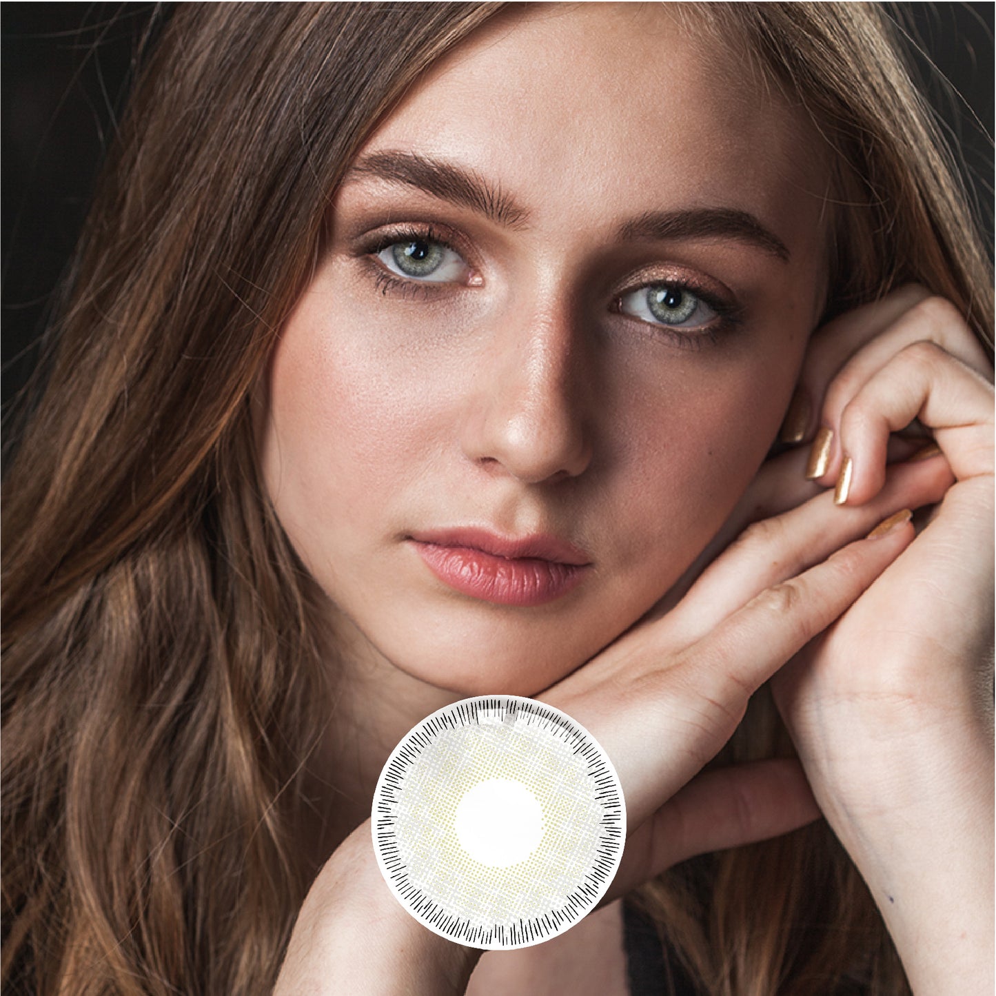 1Pcs FDA Certificate Eyes Beautiful Pupil Colorful Girl Cosplay Contact Lenses Gray