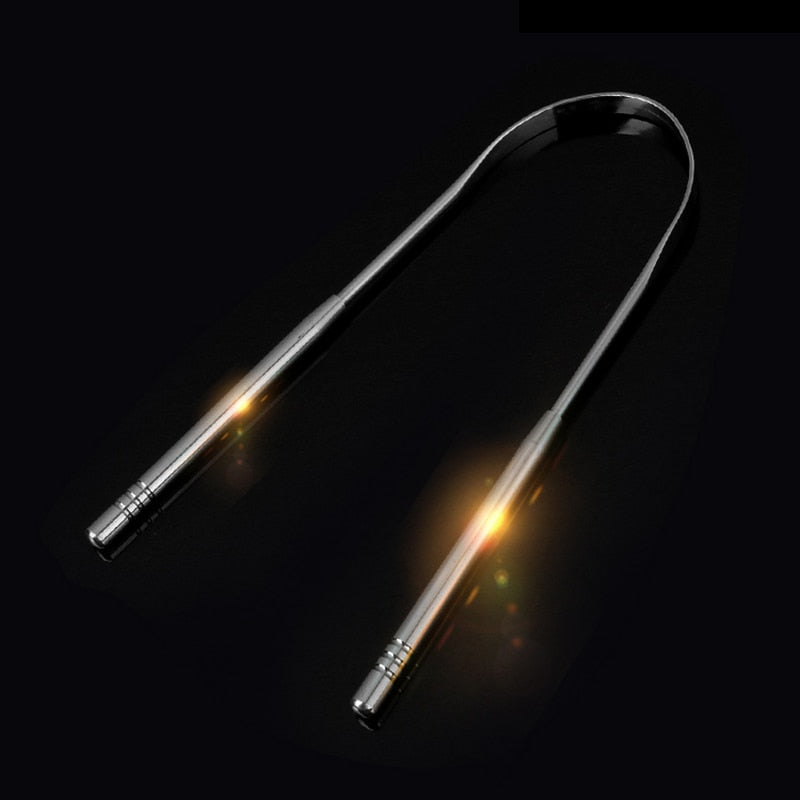 Stainless Steel Tongue Scraper Cleaner Fresh Breath Cleaning Coated TongueToothbrush Oral Hygiene Care Tools TSLM2