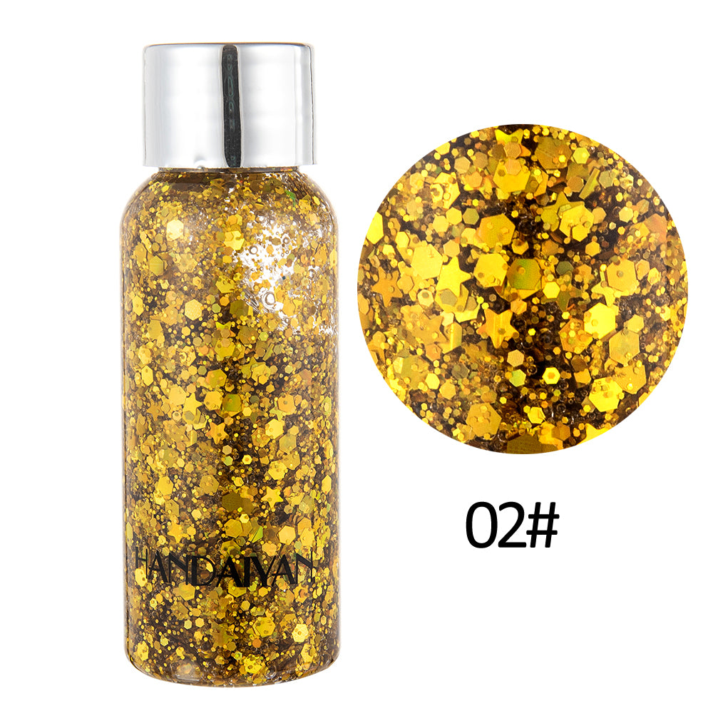 HANDAIYAN Mermaid Scales Face Body Sequined Body Lotion Sequins Eyeshadow Bright Polarized Stage Makeup
