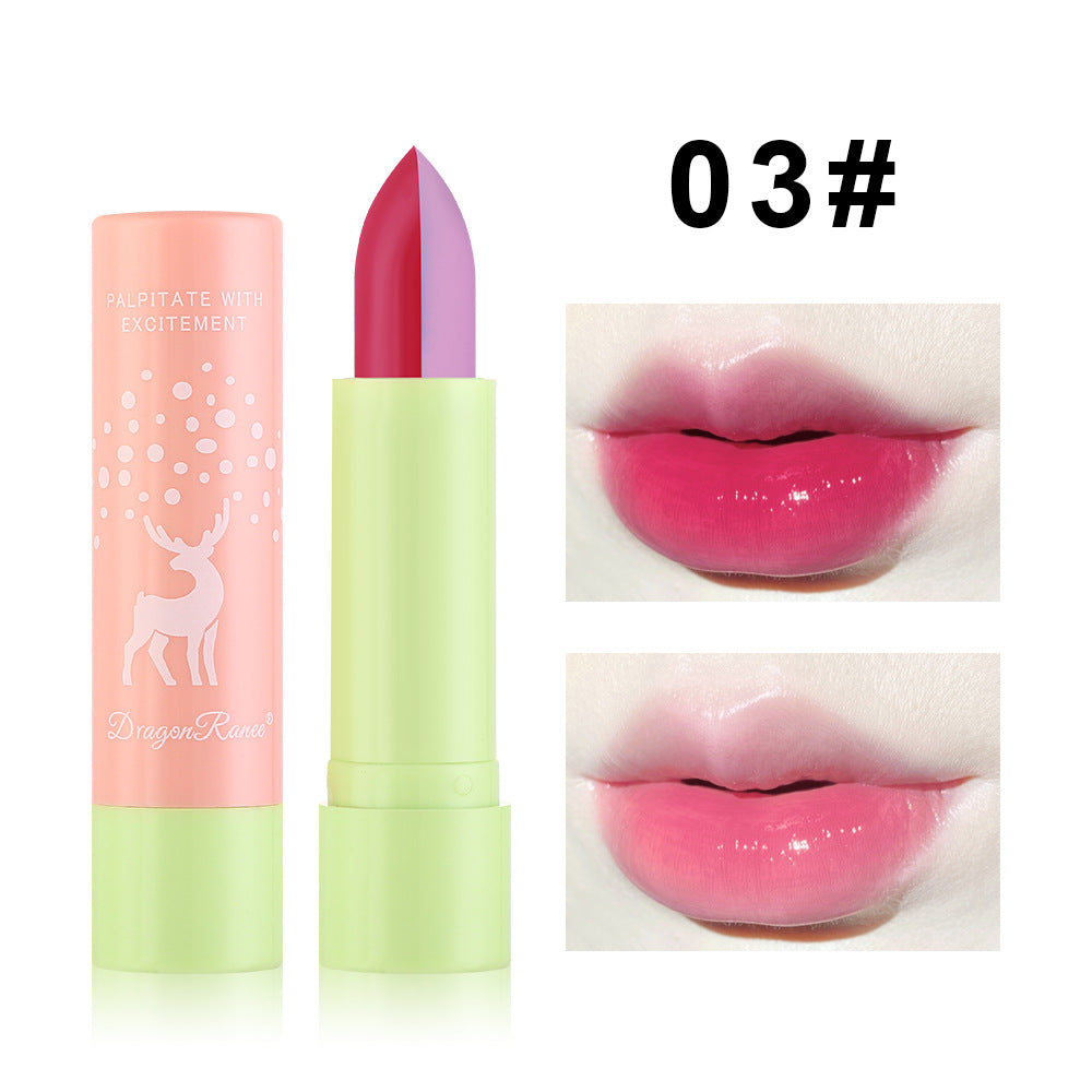 Macaron Color Changing Single And Double Color Lipstick Lipstick Lasting And Not Easy To Decolorize Biting Lip Moisturizing Warm Color Lipstick