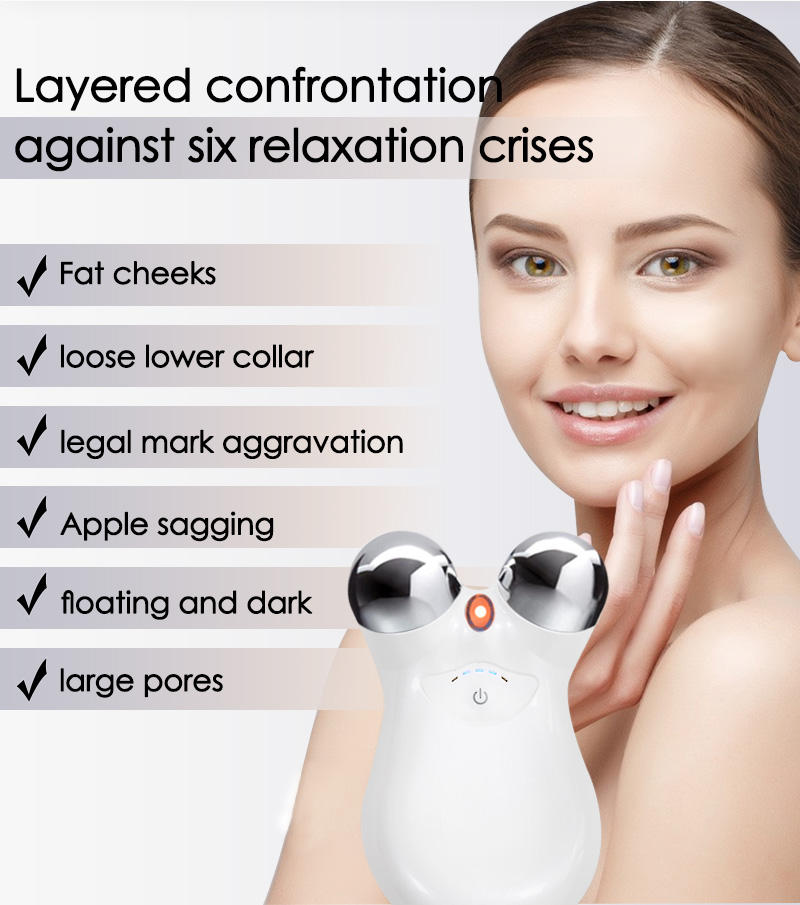 Face Micro Current Household Beauty Instrument Micro Current Second-Generation Beauty Instrument Roller Instrument 3D Lifting And Tightening Facial Beauty Instrument