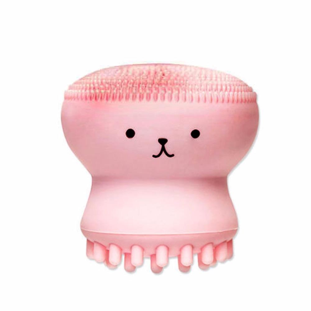 Small Octopus Shape Silicone Facial Cleaning Brush Deep Pore Cleaning Exfoliator