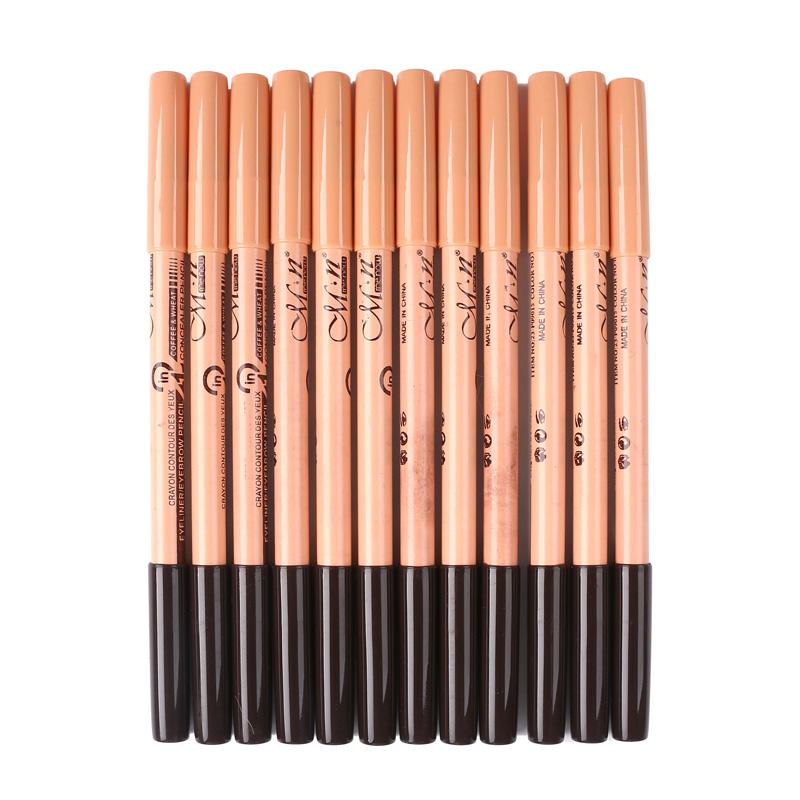 Menow 12PCS Concealer&eyebrow Pencil 2 in 1 Makeup Two-head use Professional Concealers Face Powder maquiagem  P09015