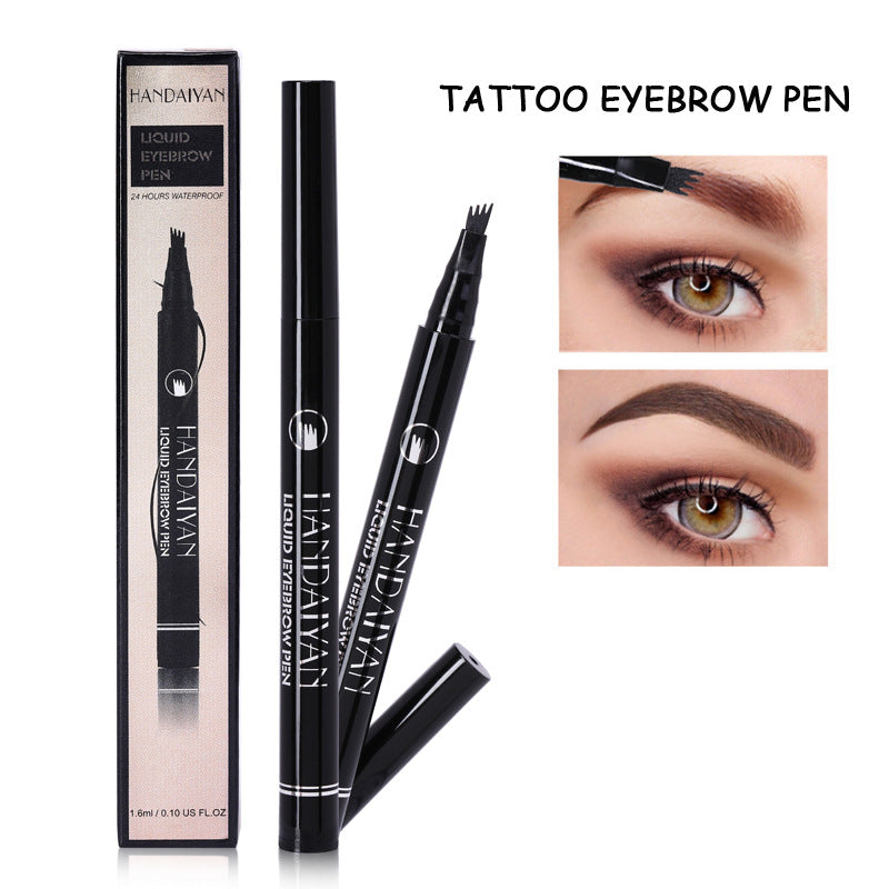 Four Head Eyebrow Pencil Liquid Eyebrow Pencil Very Fine Micro Carving Eyebrow Pencil Waterproof And Durable