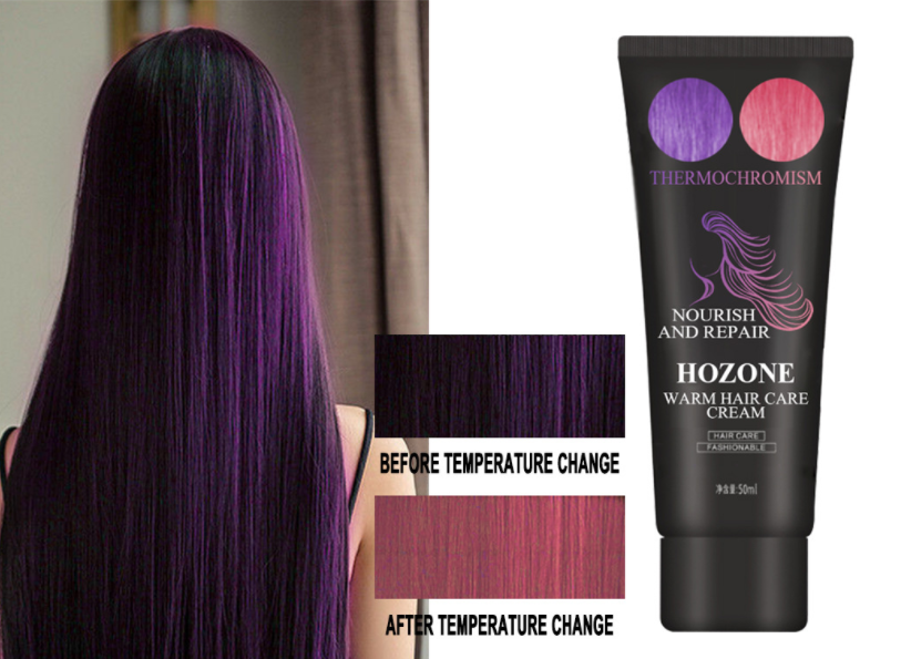 KOUYUE Temperature Change Hair Dye Popular 4 Colors Hair Coloring Semi-permanent Mermaid Warm Discoloration Hair Styling TSLM2