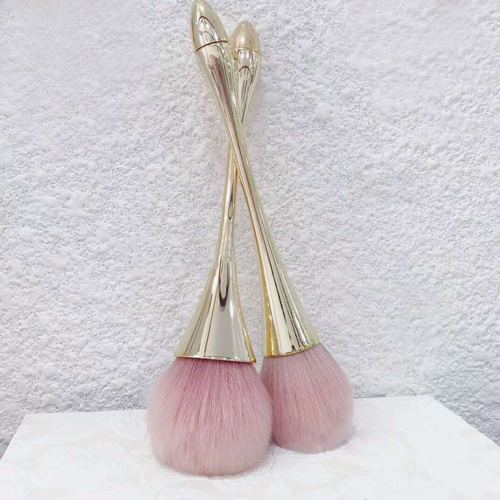 Gold Color Makeup Powder Big Brush Kabuki Brush Synthetic Hair BB Cream Foundation Brush Powder Makeup Beauty Tool Brushes