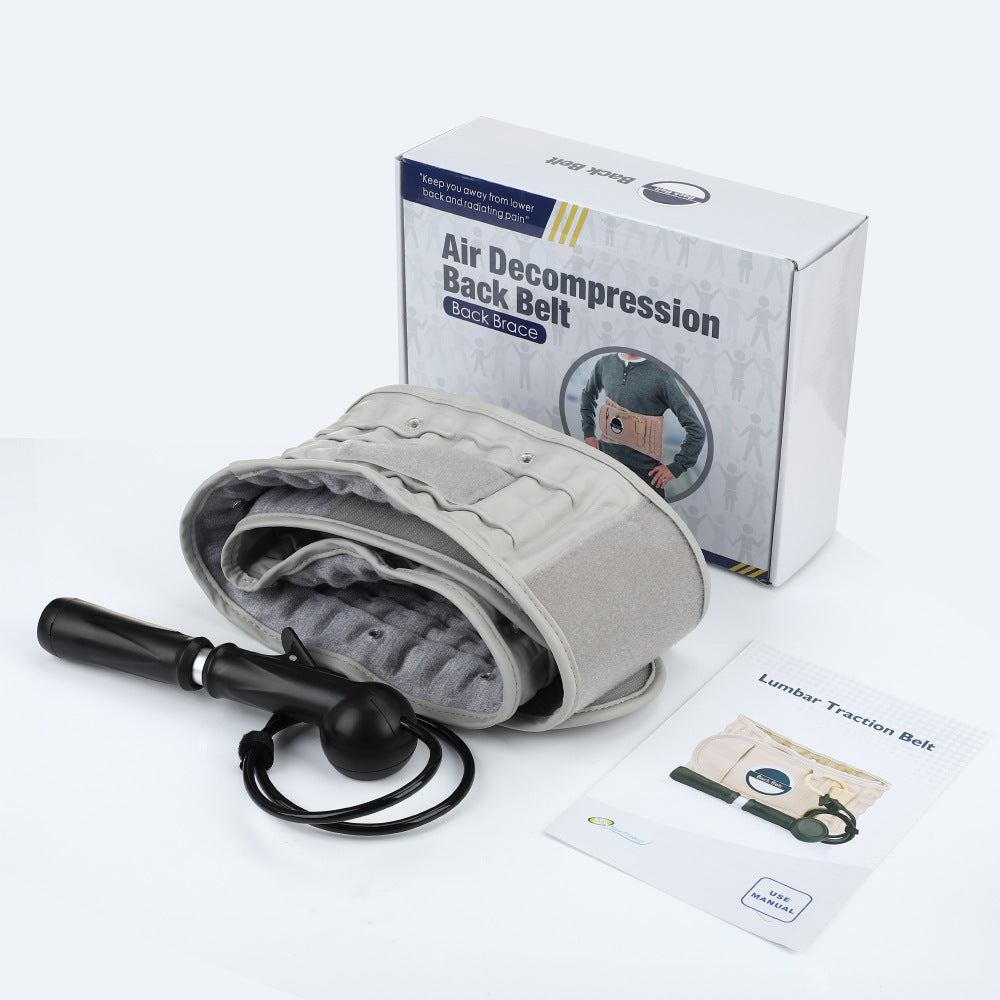 Inflatable Waist Belt To Relieve Low Back Pain Waist Protection Leather Shrink Exhaust Fixed Belt