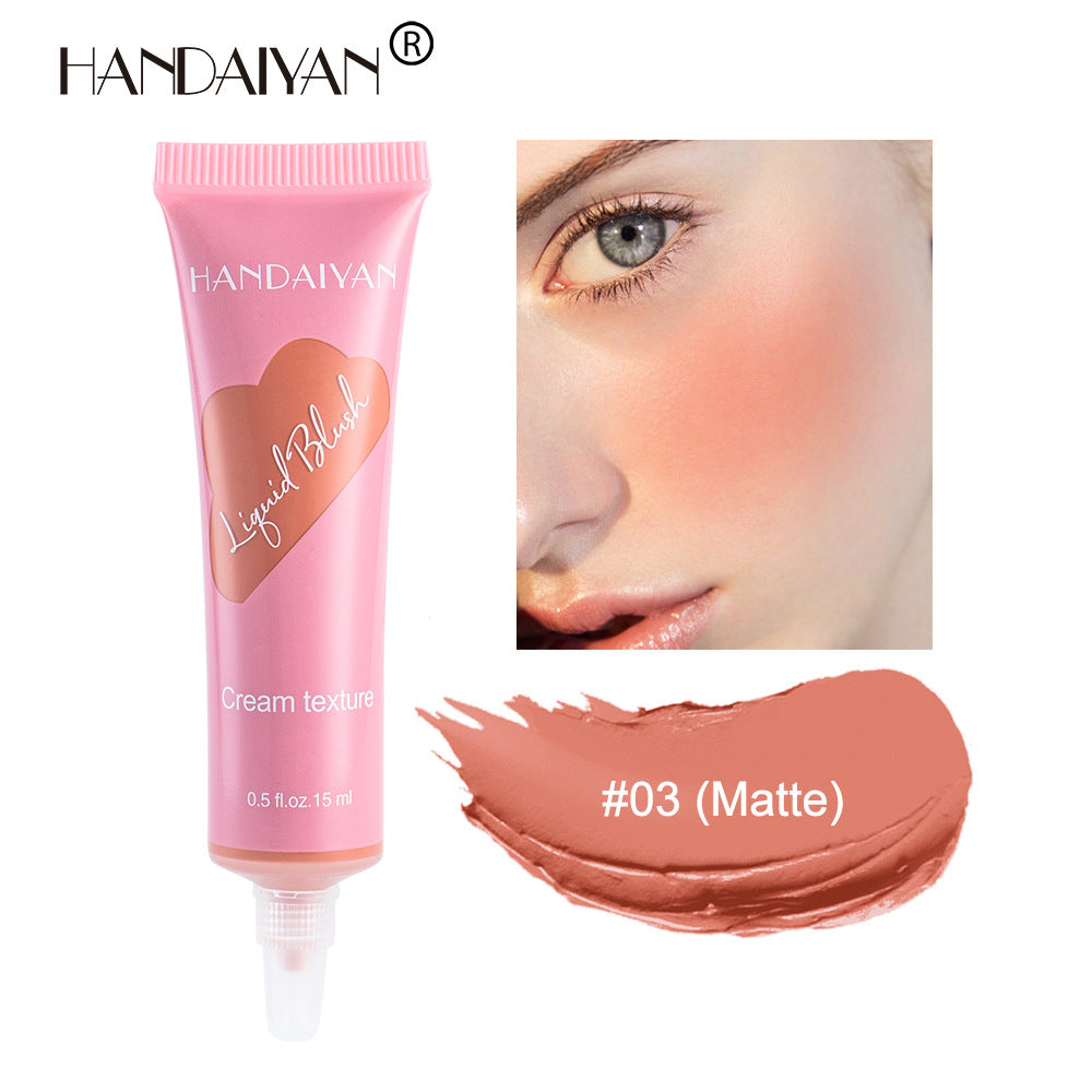 HANDAIYAN Tube Liquid Blush Moisturizing Contouring Brightening Natural Matte Nude Blush