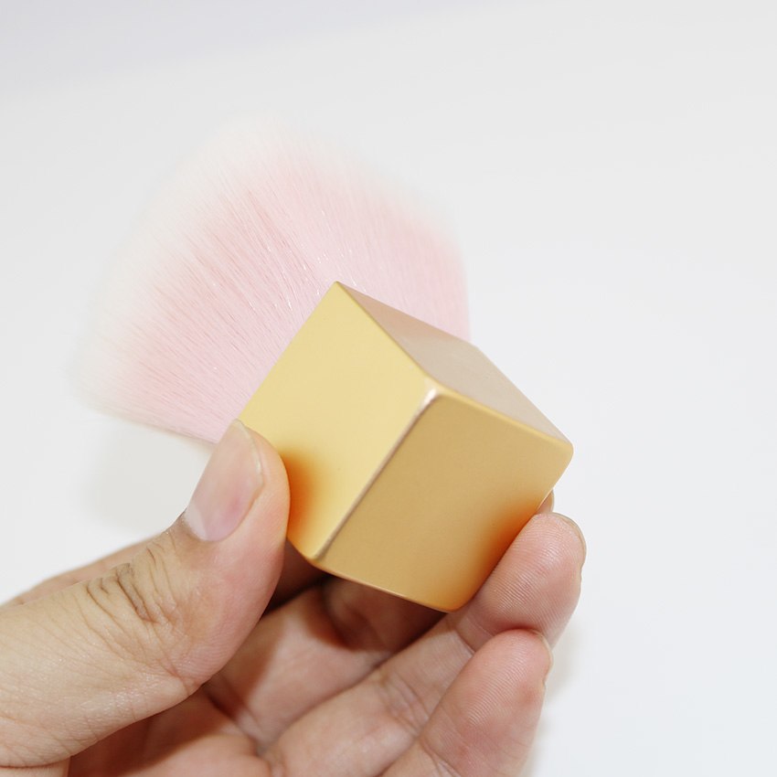 Trucco Pennello Kabuki capelli soffici Pesante Alluminio Metallo Dorato Viso Polvere Prodotti di base Make Up Strumento