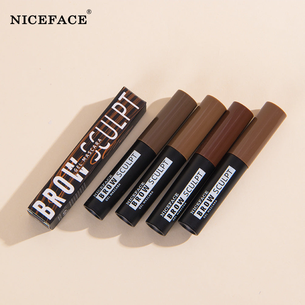 NICEFACE New 4 Color Eyebrow Dyeing Cream Slim Brush Head Waterproof/Anti-Sweat Eyebrow Dyeing Liquid Long Lasting Makeup Without Smudging