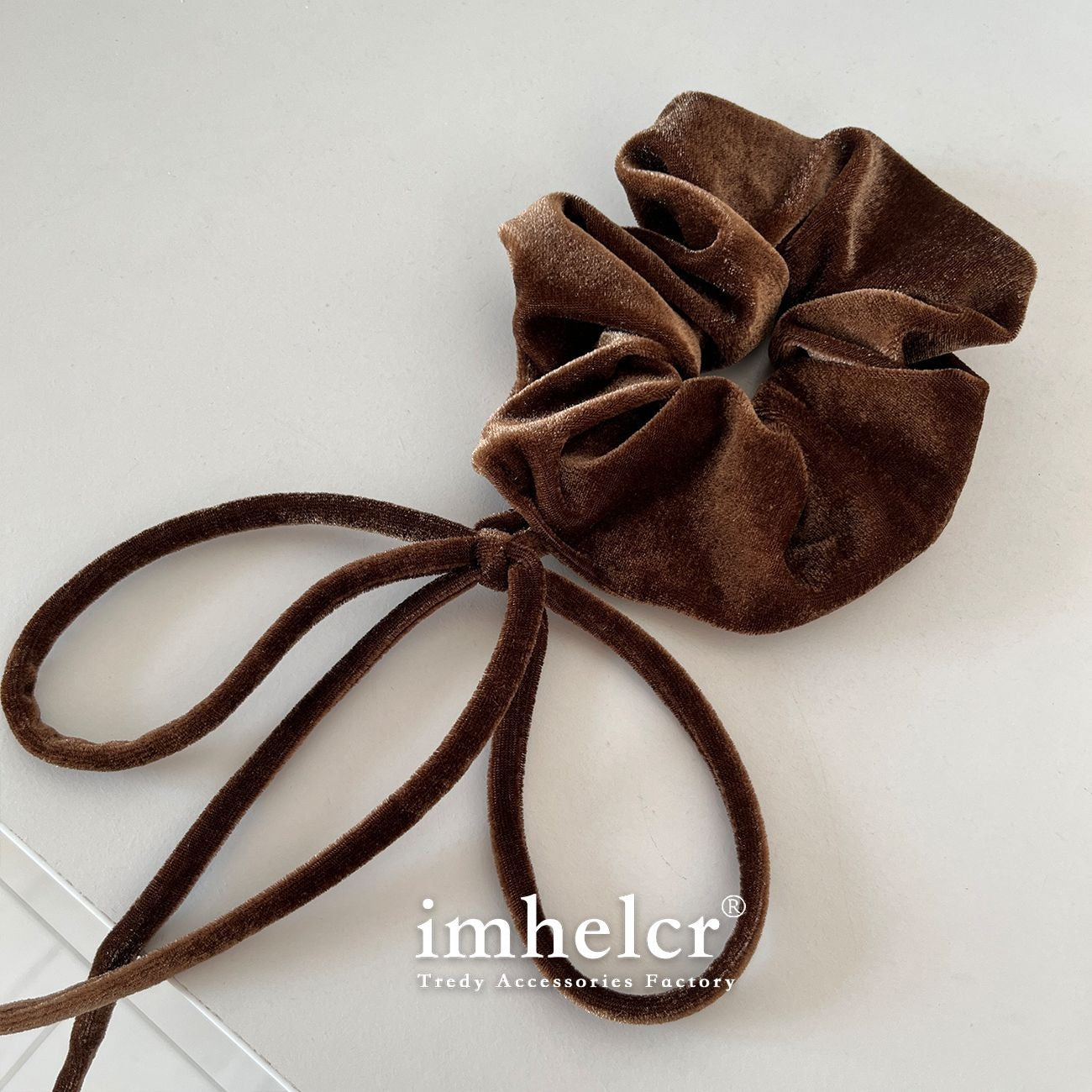 Vintage Velvet Long Ribbon Bow Large Intestine Hair Loop Head Rope Female