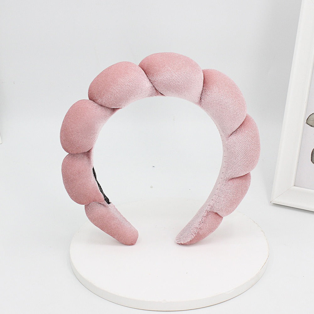 Sponge Fried Dough Twists headband female headdress hair ornament high skull top cloud headband
