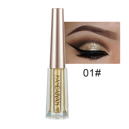 HANDAIYAN Diamond Pearl Liquid Eye Shadow 12 Colors Shining Bright Eye Shadow Liquid