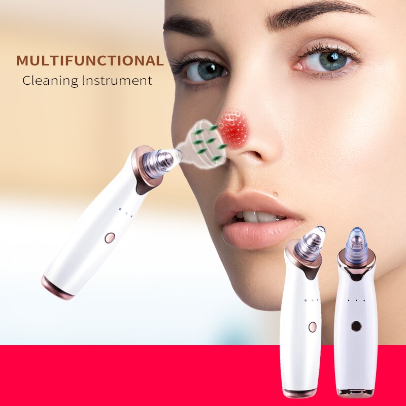 Blackhead Remover Skin Care Pore Vacuum Acne Pimple +USB Facial Cleansing Brush Mini Face Cleaner Silicone+Scratch