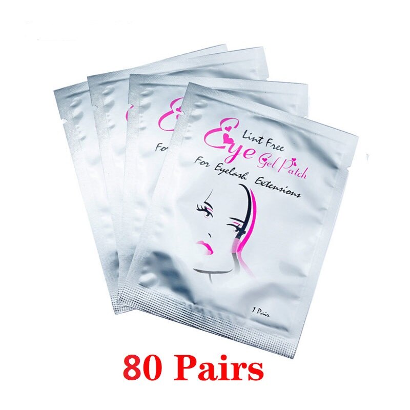 20/80 Pairs under Gel Pad Patch Lint Free Extension Tape Eyelashes Grafting Eyelash Mask Eye Makeup Paste