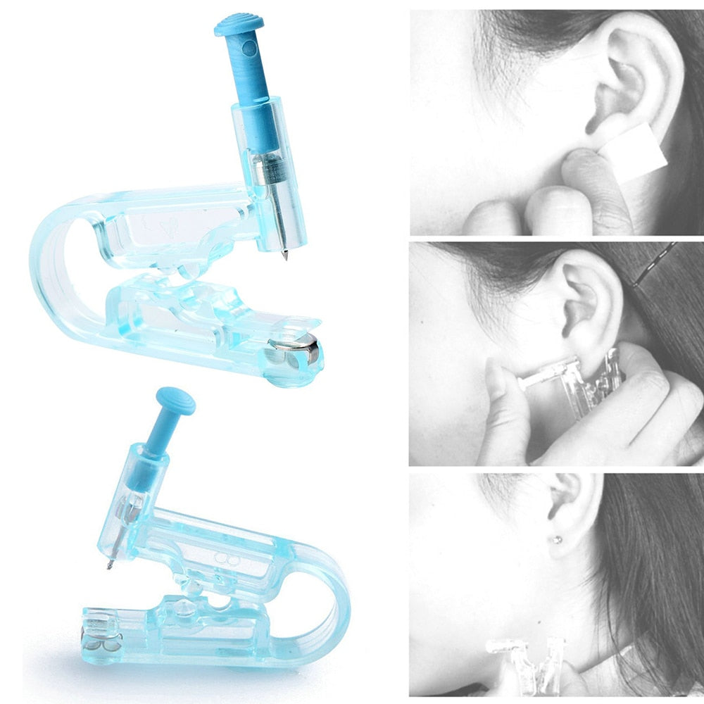 Free 1Pairs Disposable Adult Ear Piercing Gun Painless Health Sanitation Asepsis Ear Piercing Gun Pierce Tools With Ear Stud